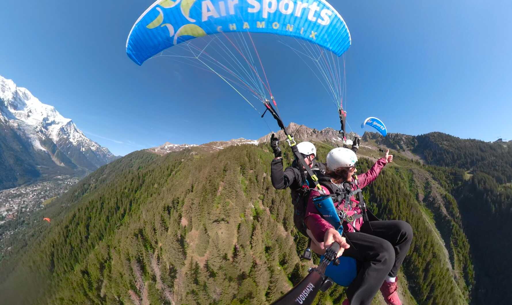 Paragliding over Chamonix