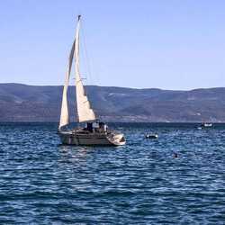 A sailing boat in Croatia