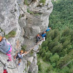 A group enjoying a Via Feratta experience