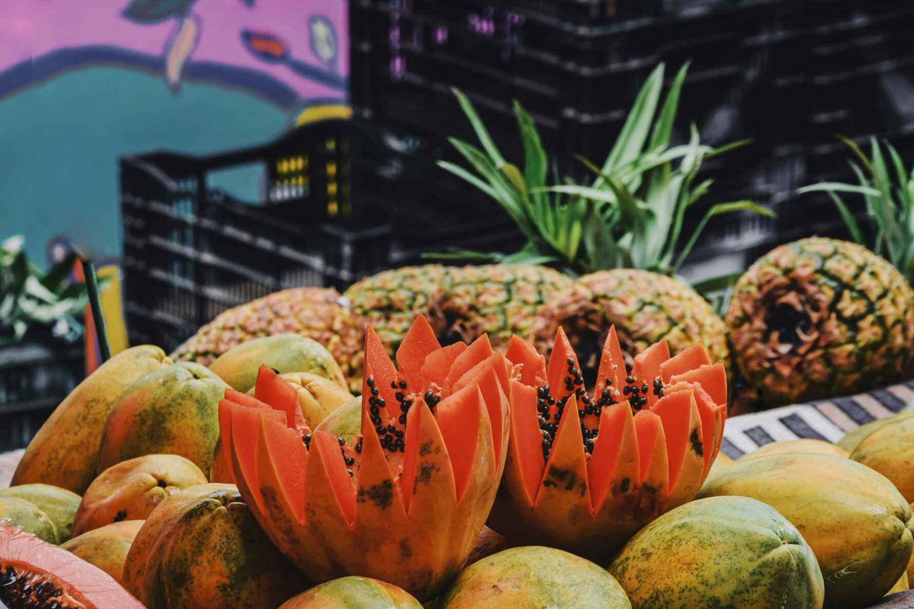 Vibrant tropical fruit