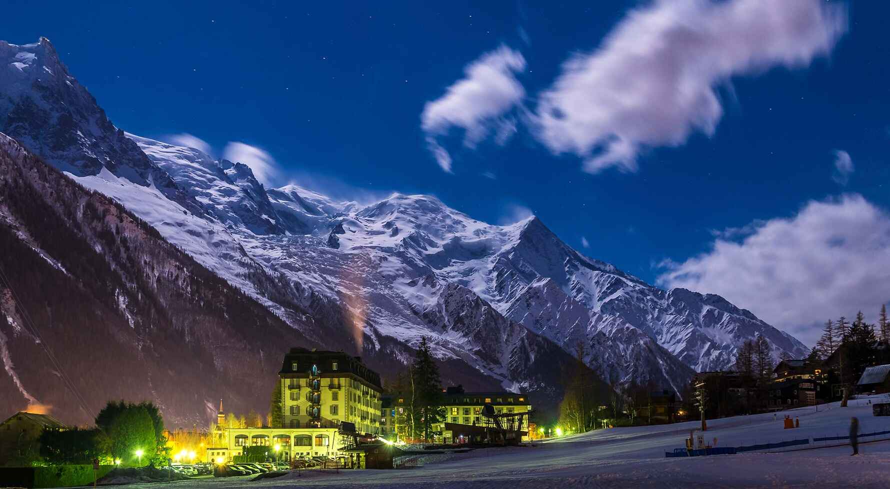 Chamonix at night