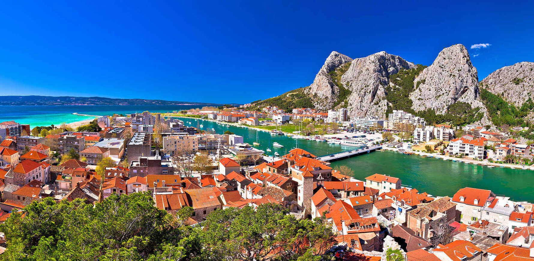 A view of Omis in Croatia - a top destination for activity holidays